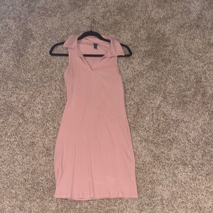 Collared pink mini dress
